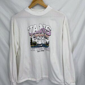Vans Off the Wall Since 1966 Mountain Print Long Sleeve Shirt